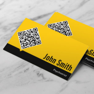 Affärskortet guld QR Code Psychiatrist Visitkort