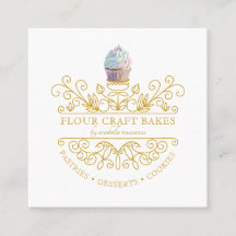 Affärskortet Guld Ram Bakery Baker Logotyp