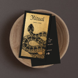 Affärskortet Guld Serpent Snake Visitkort