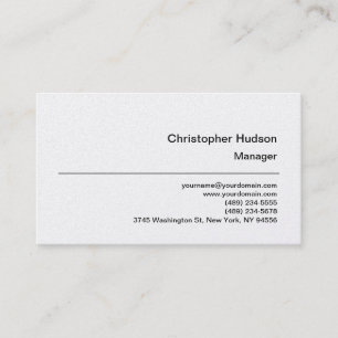 Affärskortet Guld Simple Plain Manager Visitkort