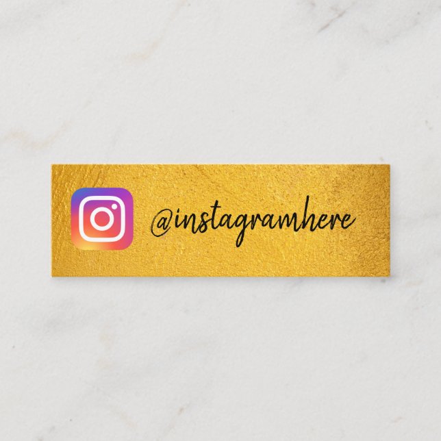 affärskortet guld social mini visitkort (Framsida)