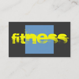Affärskortet gult Blue Grått Trainer Fitness Visitkort