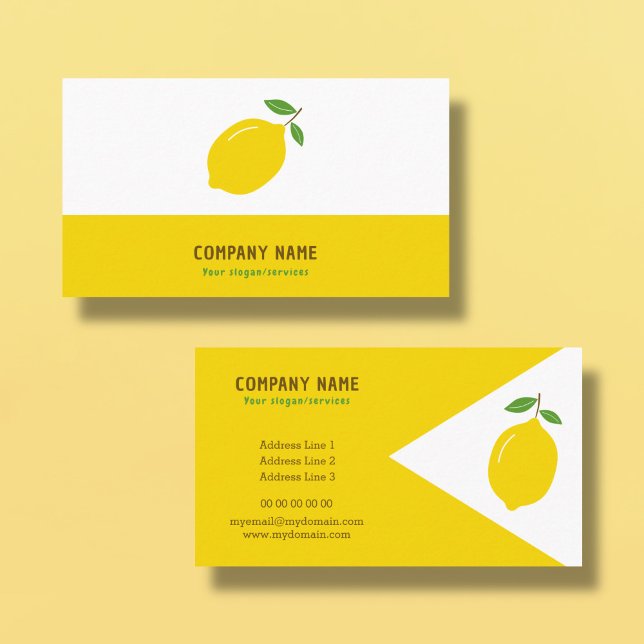 Affärskortet gult Lemon Visitkort (Yellow Lemon Business Card)