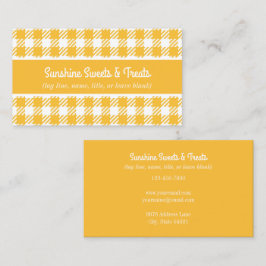 Affärskortet gult och vitt skal visitkort