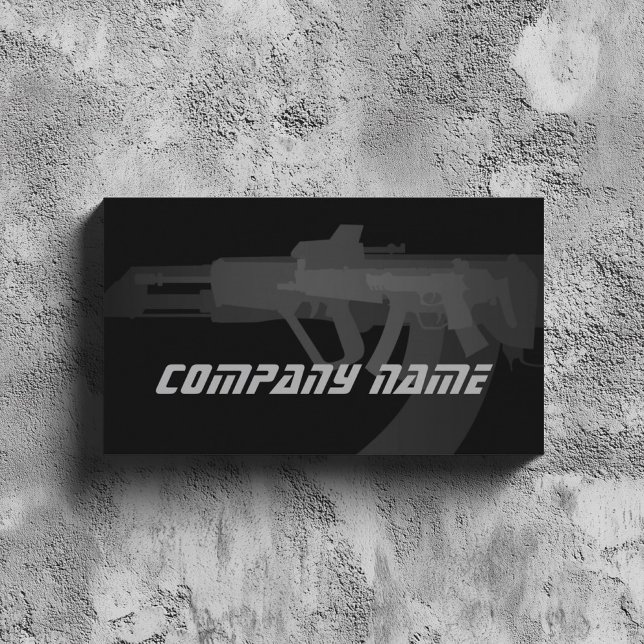 Affärskortet Gun Shop Simple Black Visitkort (Perfect for business)