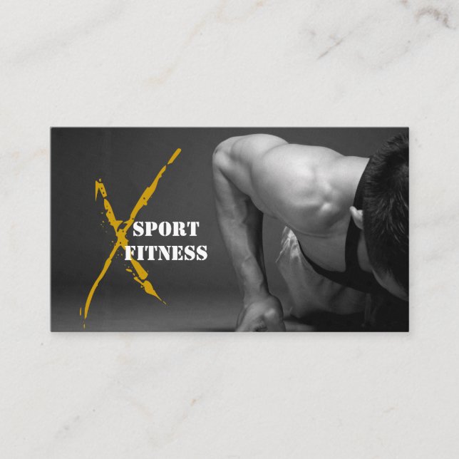 Affärskortet Gym Fitness Visitkort (Framsida)