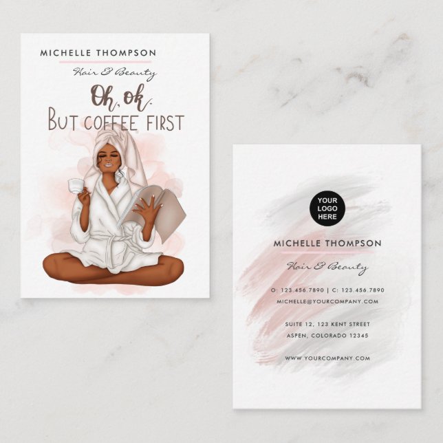 Affärskortet Hair och Beauty Visitkort (Fram/baksida)