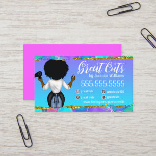 Affärskortet Hair Stylist Social Media Visitkort