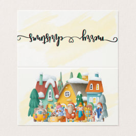 affärskortet Hälsning i 3D-jul Visitkort