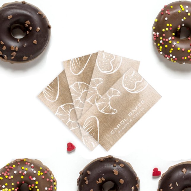 Affärskortet hand plockade Elegant Bakery Visitkort (Skapare uppladdad)