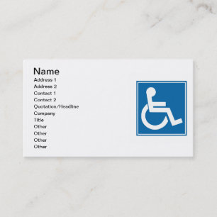 Affärskortet Handicap Sign Visitkort