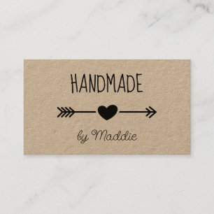 Affärskortet Handmade Goods Rustic Kraft Visitkort