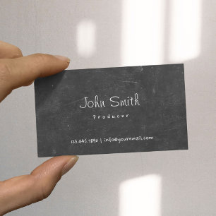 Affärskortet Handskript Chalkboard Producer Visitkort