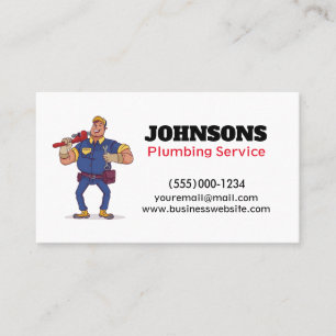 Affärskortet handyman Plumber Wrench Maintenance Visitkort