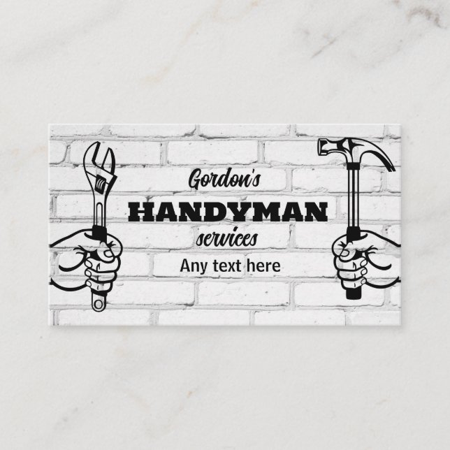 Affärskortet handyman Services Visitkort (Framsida)