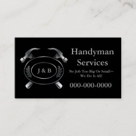 Affärskortet handyman, svart visitkort