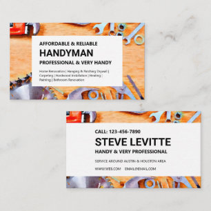 Affärskortet handyman - Verktyg Visitkort