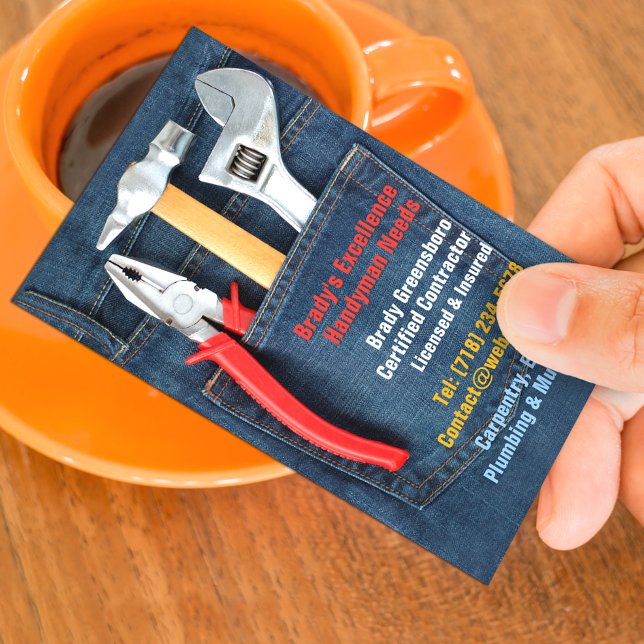 Affärskortet handyman visitkort (Skapare uppladdad)