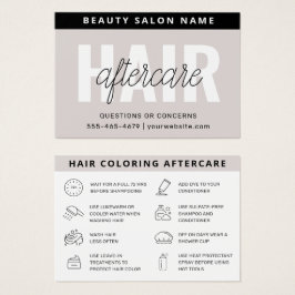 Affärskortet Hårfärgning av eftervård Visitkort