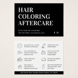 Affärskortet Hårfärgning av eftervård Visitkort