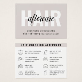 Affärskortet Hårfärgning av eftervård Visitkort