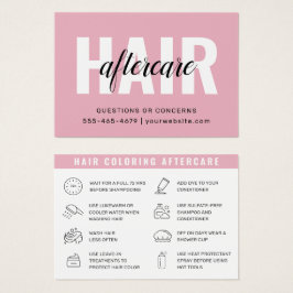Affärskortet Hårfärgning av eftervård Visitkort