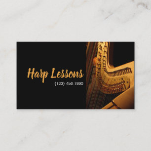 Affärskortet Harp Lessons Music Visitkort