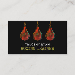 Affärskortet Hastighet Bollar, Boxer, Boxing Train Visitkort