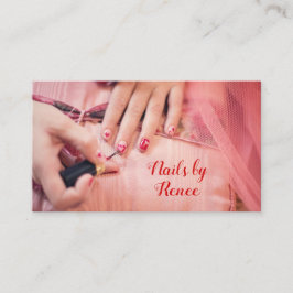 AFFÄRSKORTET HEART DESIGN NAGEL VISITKORT