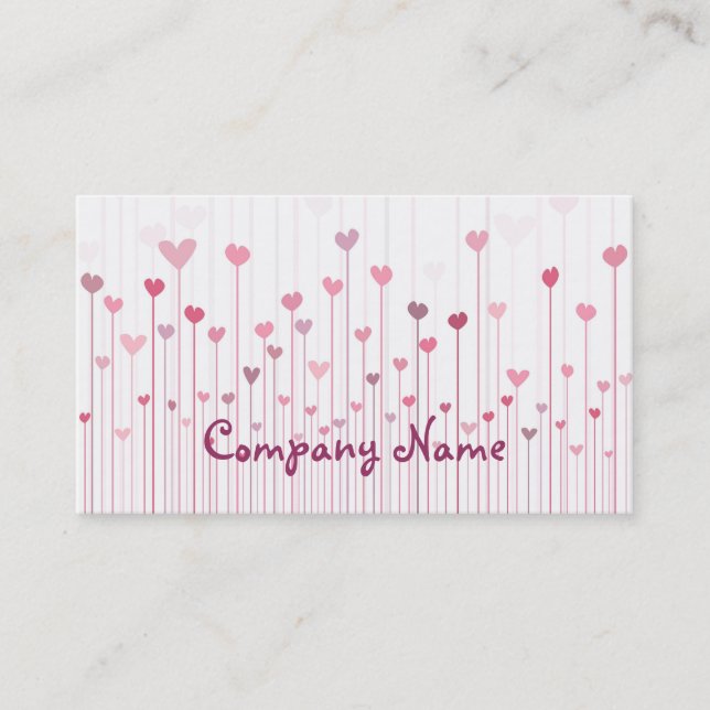 Affärskortet Hearts Visitkort (Framsida)