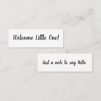 Affärskortet hej/Välkommen Little One Mini Mini Visitkort