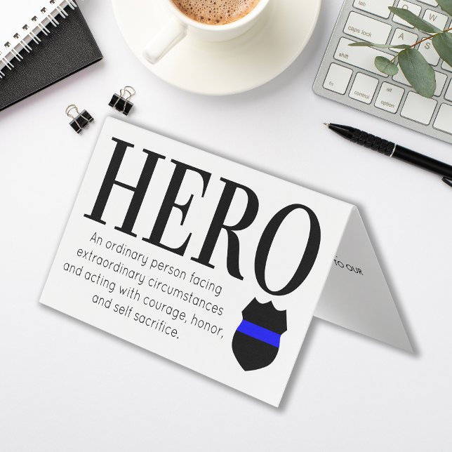 Affärskortet Hero Thin Blue Line Police Tack Visitkort (Skapare uppladdad)