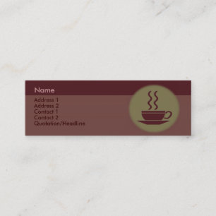 Affärskortet hett kaffe mini visitkort