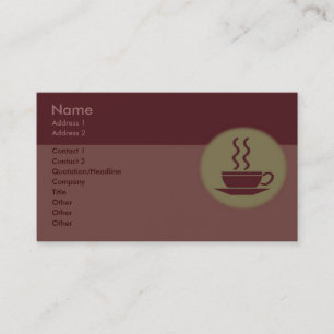 Affärskortet hett kaffe visitkort