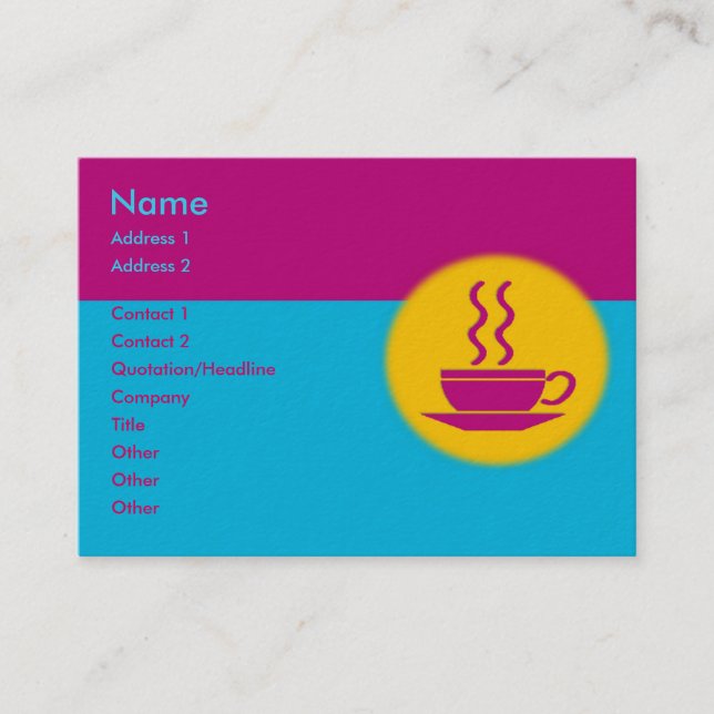 Affärskortet hett kaffe visitkort (Framsida)