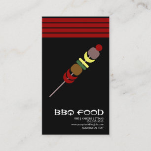 Affärskortet Hibachi BBQ Barbecue Food Lastbil Log Visitkort