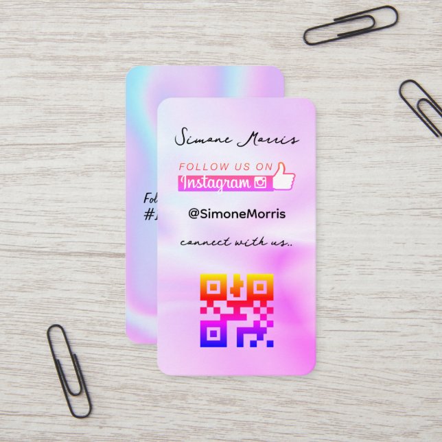 Affärskortet Holografisk design Visitkort (Fram/Back In Situ)