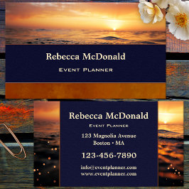 Affärskortet Honeymoon Sunset Event Planner Visitkort