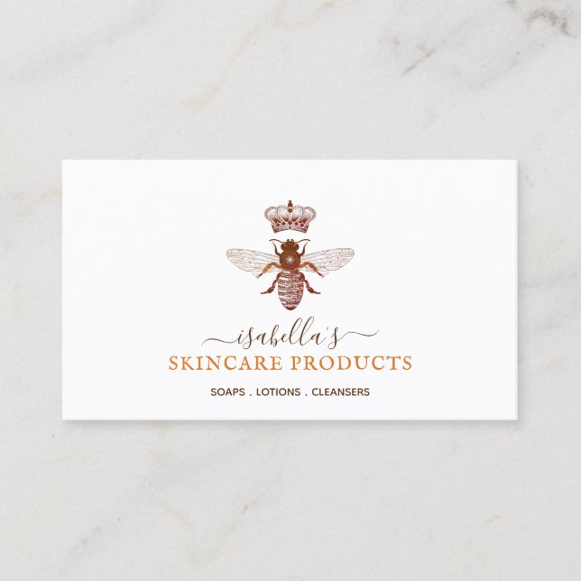 Affärskortet Honungsbin Skincare Products Visitkort (Framsida)