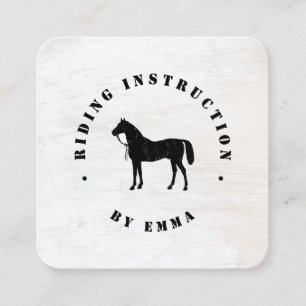 Affärskortet Horse Riding Instructor Fyrkantigt Visitkort