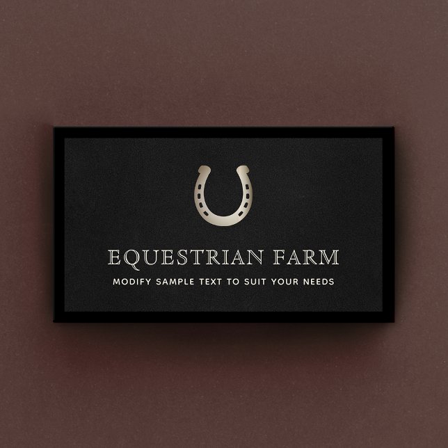 Affärskortet Horseshoe Equestrian Horse Trainer Visitkort (Skapare uppladdad)