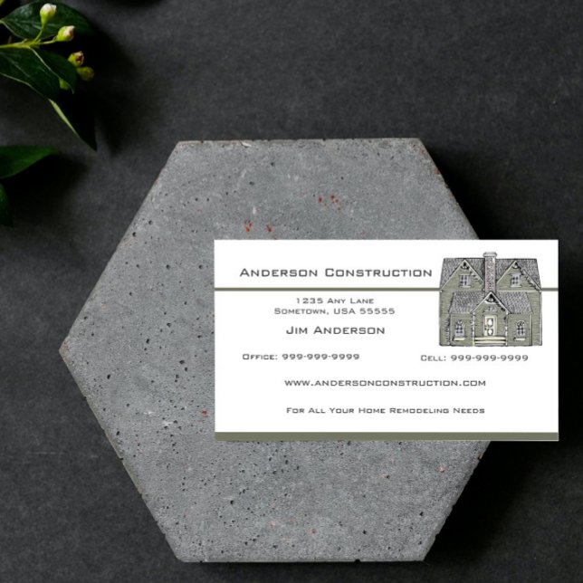 Affärskortet Hotell-fjärrhantering Visitkort (House Remodeling Business Card)