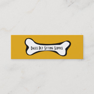 Affärskortet hund Bone Pet Service Mini Visitkort