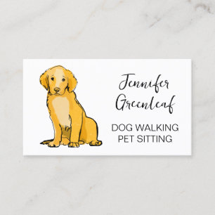 Affärskortet hund gång visitkort
