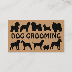 Affärskortet hund Groomer Roligt Visitkort