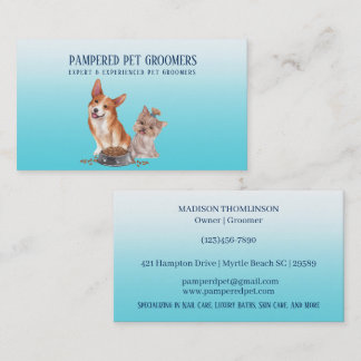 Affärskortet hund Grooming Hund Spa Tidsbeställning Kort