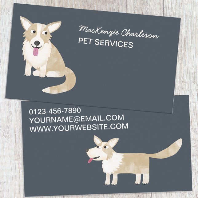 Affärskortet hund Pet Services Visitkort (Skapare uppladdad)