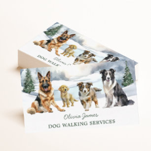 Affärskortet hund Sitter and Dog Walker Visitkort