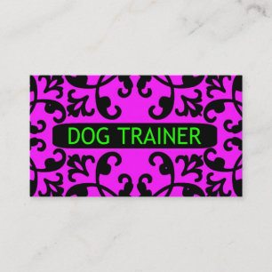Affärskortet hund Trainer Damask Visitkort