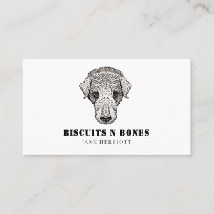 Affärskortet hund Treats Baker Visitkort